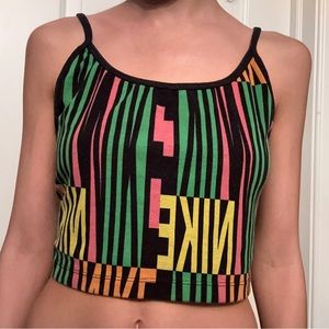 NIKE Peace Pack Crop Colorful Tank Top Retro